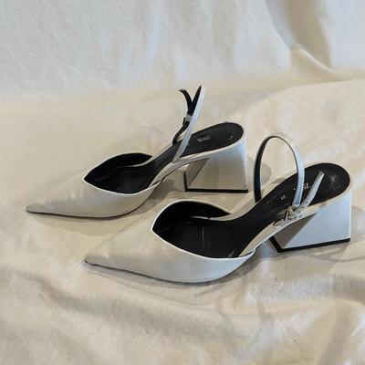 Zara white heels - size 6.5