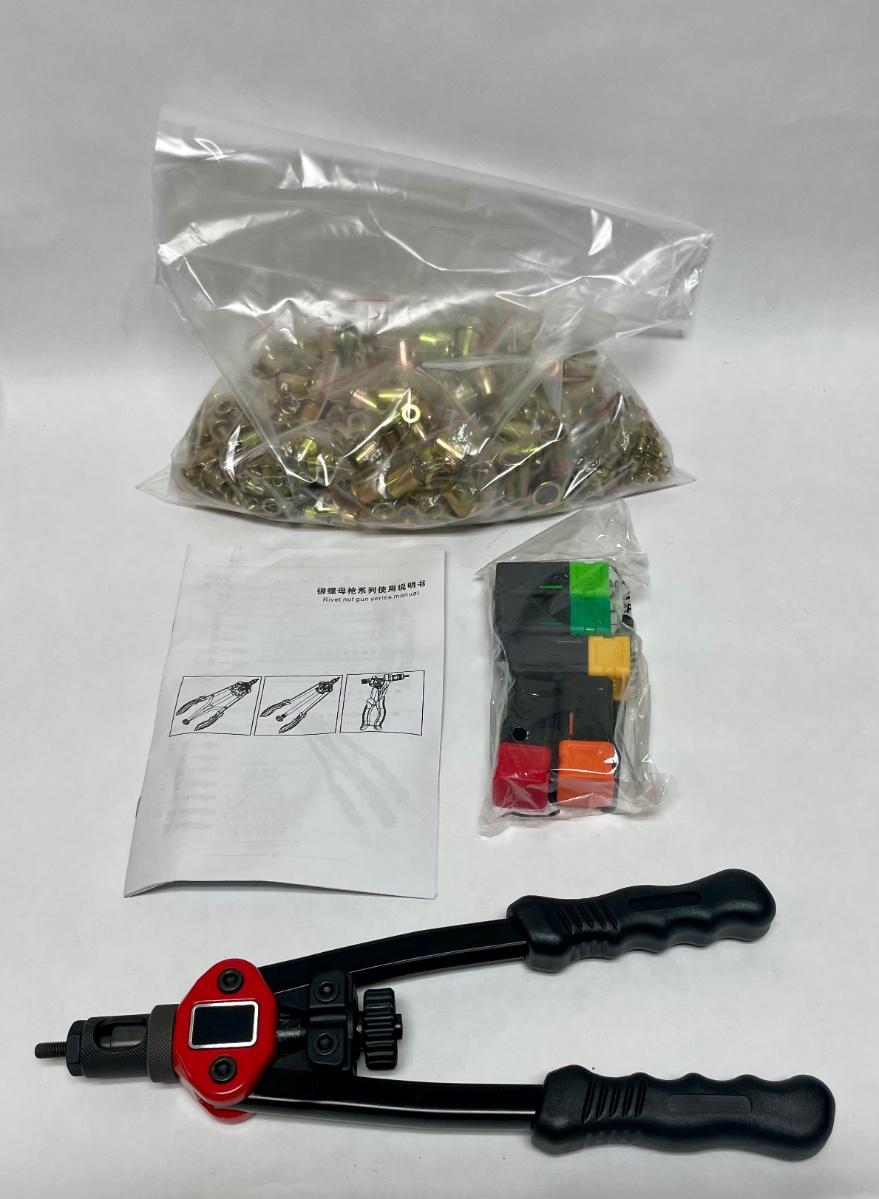 16-Piece Rivnut Setting Tool Kit - Hand Blind Riveter & Metric Nut Setter For Threaded Inserts