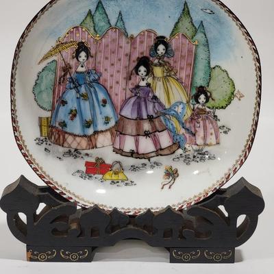 Enameled Painted 1800s scene, from Eastern Europe