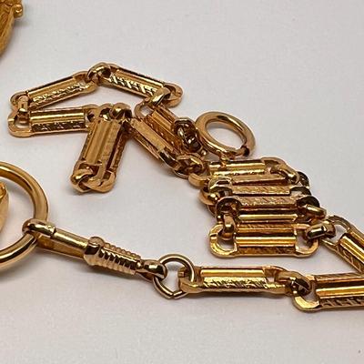 Vintage Westclox Engraved Train Pocket Watch & â€œOriginal By Robertâ€ Brooch