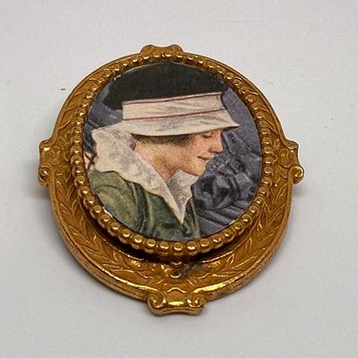 Vintage Westclox Engraved Train Pocket Watch & â€œOriginal By Robertâ€ Brooch