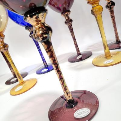 1998 set of 8 Bombay Dramatic Goblets