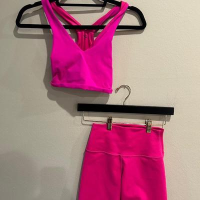 Alo pink set - bottom XXS. Top XS