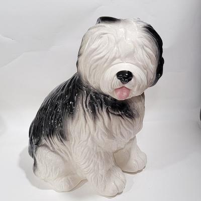 HUGE Vintage shag dog - chalkware