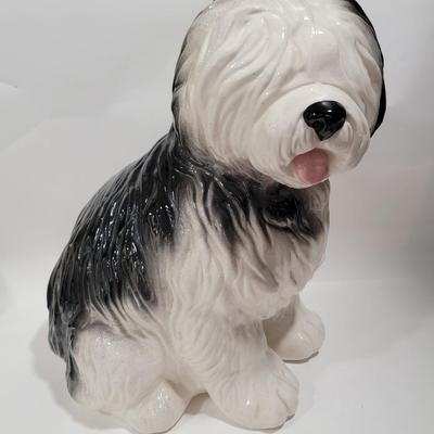 HUGE Vintage shag dog - chalkware