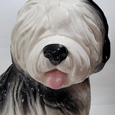 HUGE Vintage shag dog - chalkware