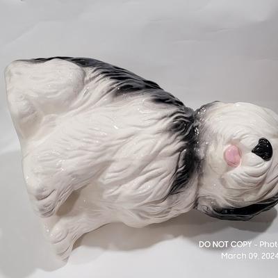 HUGE Vintage shag dog - chalkware