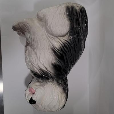 HUGE Vintage shag dog - chalkware