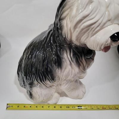 HUGE Vintage shag dog - chalkware