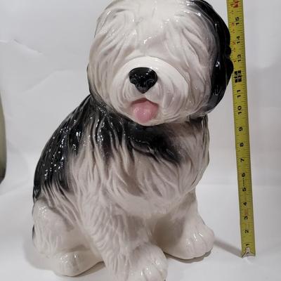 HUGE Vintage shag dog - chalkware