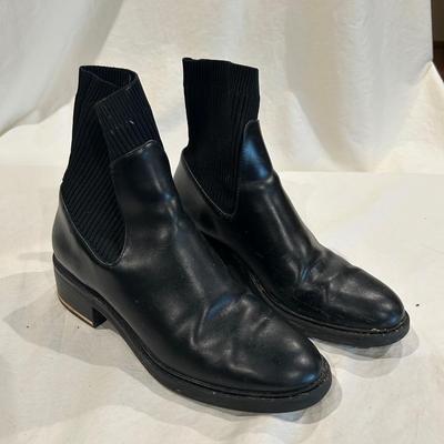 Zara black boots gold accent - size 37 (6.5)
