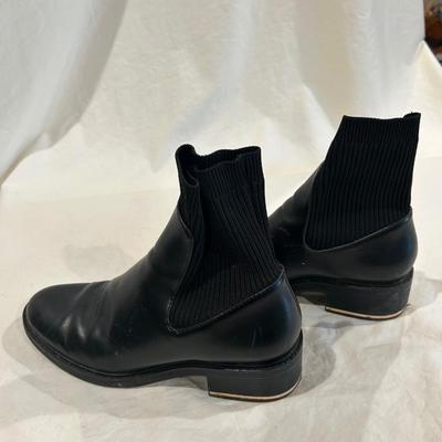 Zara black boots gold accent - size 37 (6.5)