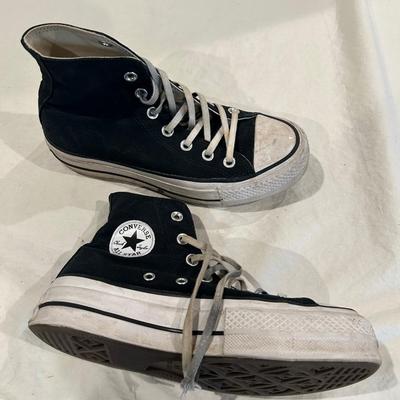 Converse high tops platforms black - size 6