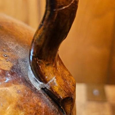 Brown jug with handle 2 gallon Stoneware