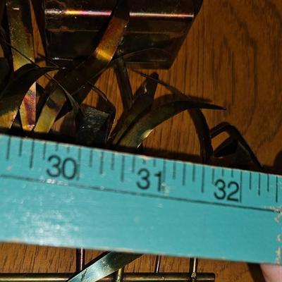 Rare Find! Curtis Jere Style Vintage Brass wall hanging depicting a fence MCM