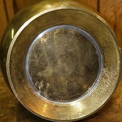 Vintage Brass vase with Dragon Handles