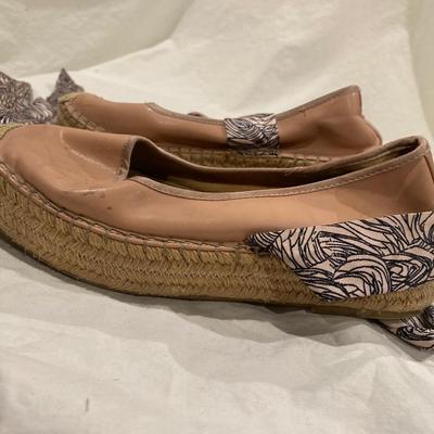Zara pink ribbon ties - size 37 (6.5)