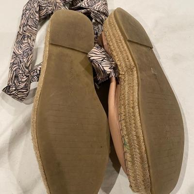 Zara pink ribbon ties - size 37 (6.5)