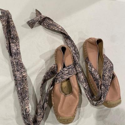 Zara pink ribbon ties - size 37 (6.5)