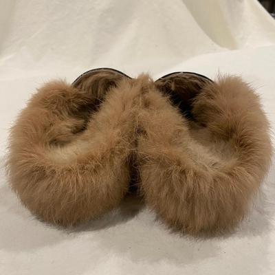 BaShaffani faux fur slippers - size 36 (5.5)