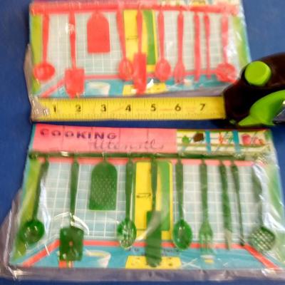 LOT 88 TWO SETS OF VINTAGE TOY COOKING UTENSILS