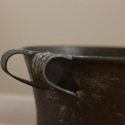 Hammered Brass Decorative Planter