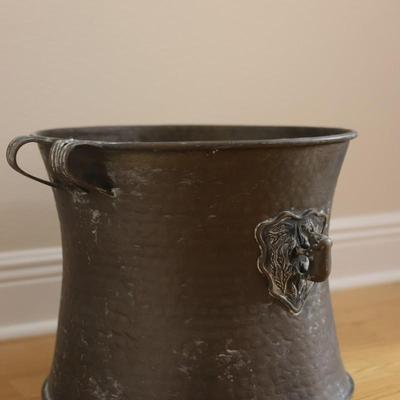 Hammered Brass Decorative Planter