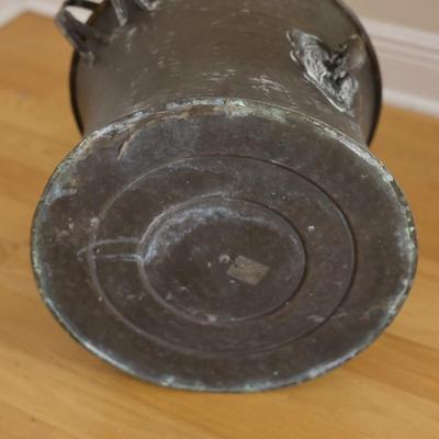 Hammered Brass Decorative Planter
