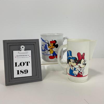 -189- COLLECTIBLE | Vintage Mickey Mouse Mug & Pitcher