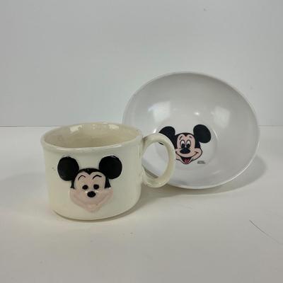 -190- COLLECTIBLE | Vintage Mickey Mouse Bowl & Mug