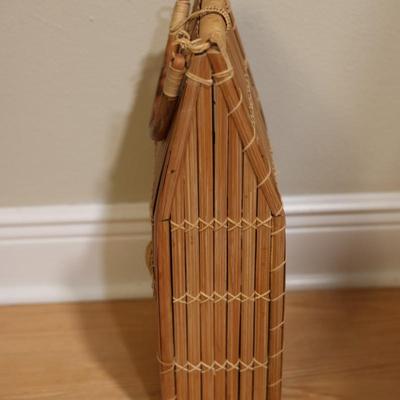 Vintage Bamboo Wine Carrier