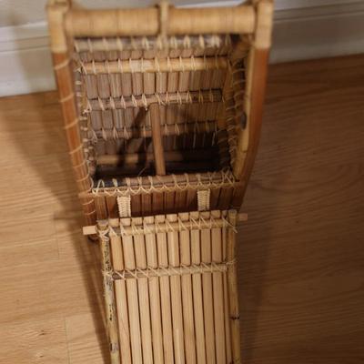Vintage Bamboo Wine Carrier