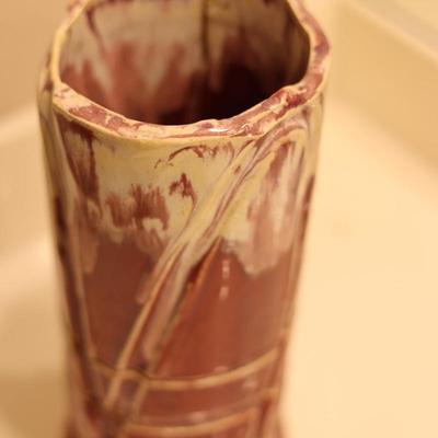 Pottery Vase and Bamboo Decor