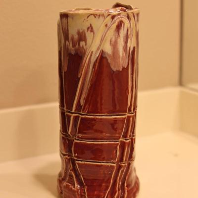 Pottery Vase and Bamboo Decor