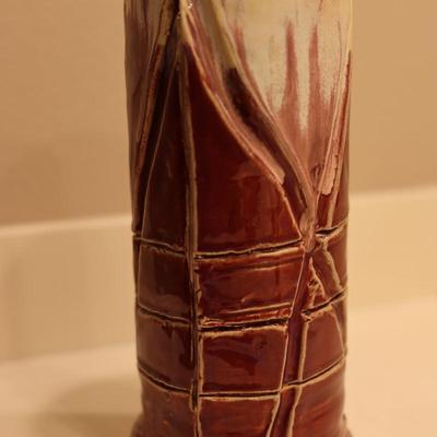 Pottery Vase and Bamboo Decor
