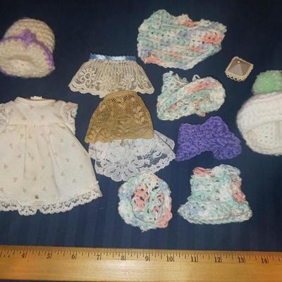 KEWPIE DOLL POWDER DISPENSER AND KEWPIE CLOTHES