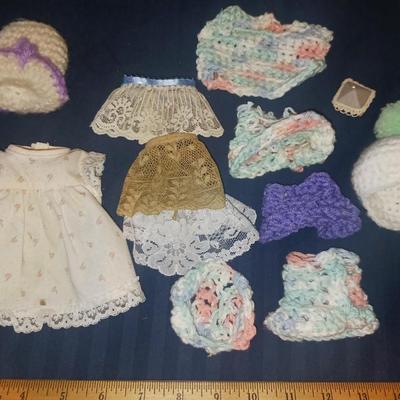 KEWPIE DOLL POWDER DISPENSER AND KEWPIE CLOTHES