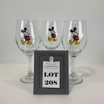 -208- KITCHEN | Mickey Mouse Wine Glasses