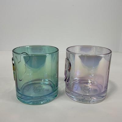 -213- KITCHEN | Mickey Mouse Blue & Pink Short Glasses