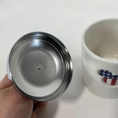 -216- KITCHEN | American Flag Mickey Mouse Canister Set