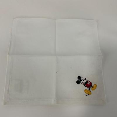 -217- KITCHEN | Mickey Mouse Handmade Spoon & Fork With Tray | Embroidered Mickey Mouse Napkins