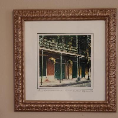 Framed & Signed Print "A Quiet Afternoon in the Quarter"