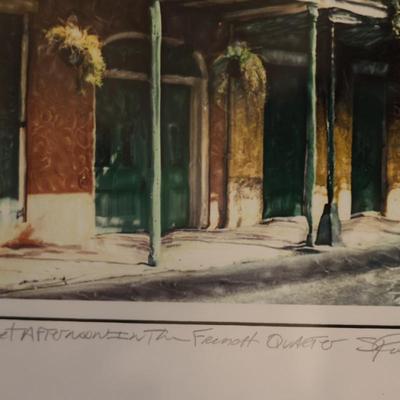 Framed & Signed Print "A Quiet Afternoon in the Quarter"