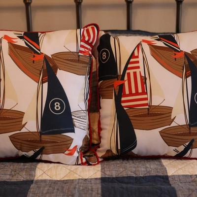 Two Nautical Decorative Throw Pillows