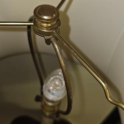 Vintage lamp with built in table heavy and sturdy