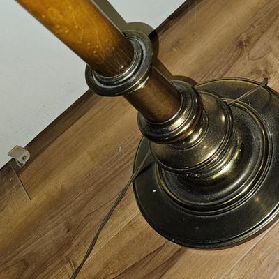 Vintage lamp with built in table heavy and sturdy