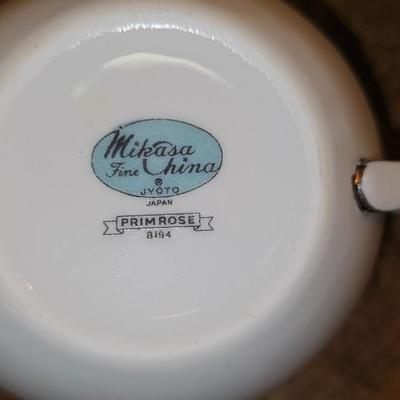 Mikasa Sugar Bowl and Creamer "Primrose"