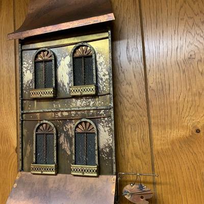 Vintage MCM Curtis Jere Parisian Cafe Building Mixed Metals Wall Sculpture Art