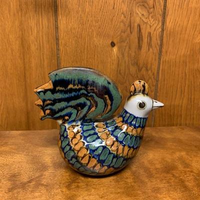 Mexican Folk Pottery Rooster Decor