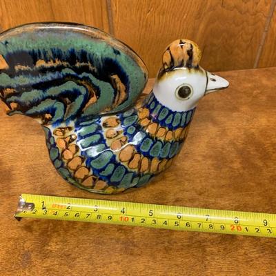 Mexican Folk Pottery Rooster Decor